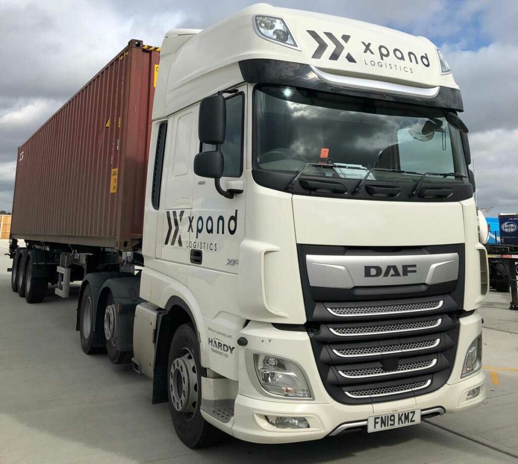 Truck with XPand Logo on it